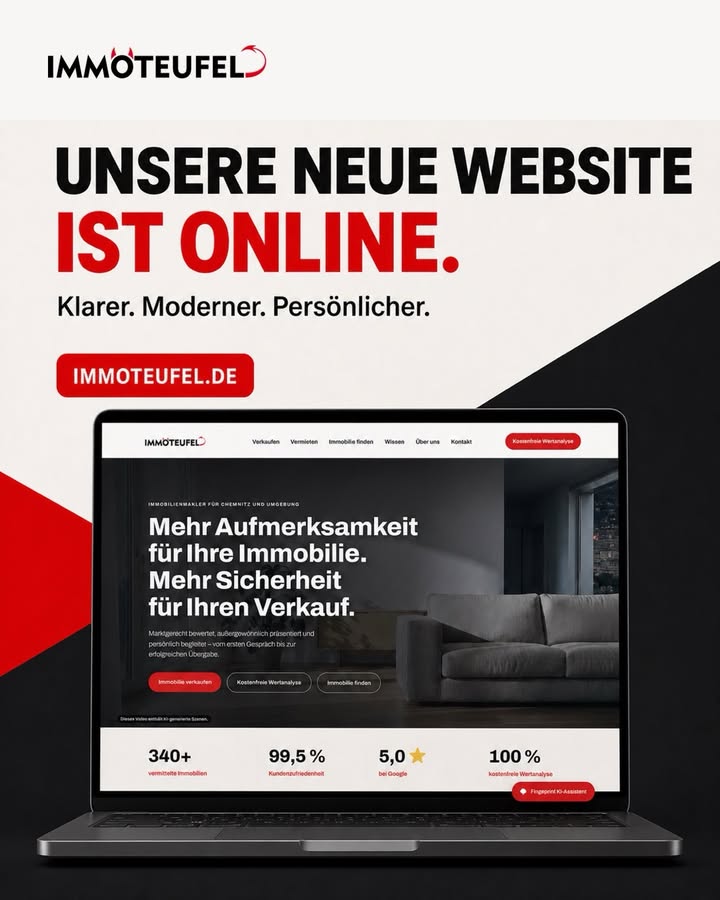 Sie ist online: unsere neue Website. 🔥🏡