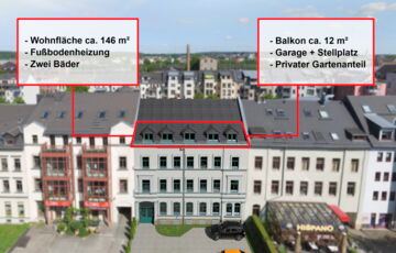 Gestalten Sie selbst mit - 4 Raumwohnung in Sanierung - mit 2 Bädern, Balkon und Garten in 09111 Chemnitz