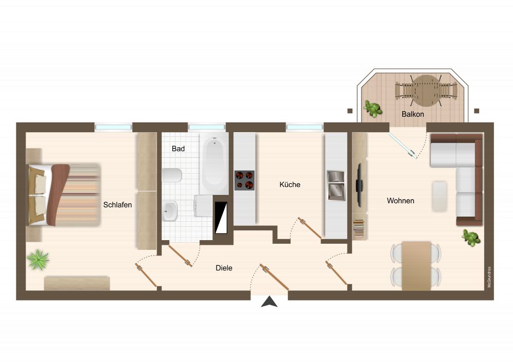 Sanieren, vermieten, profitieren – 2-Raum-Wohnung mit Balkon nahe Chemnitzer Küchwald – Bild 18