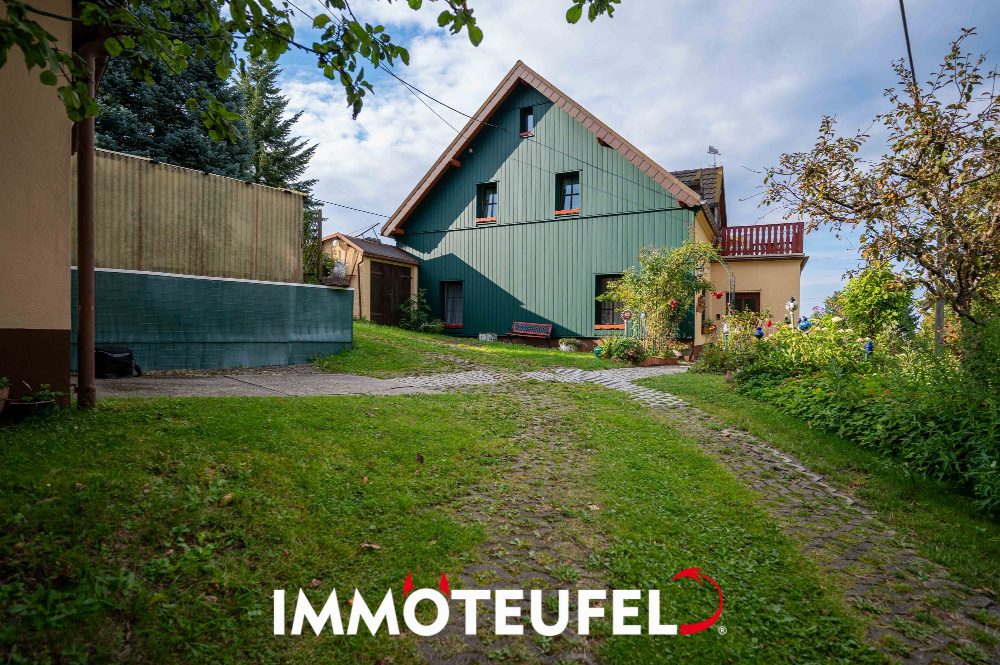 Naturidyll für Familien: Traumgarten im Erzgebirge, Kamin, Wintergarten und beheizter Pool inklusive – Bild 2